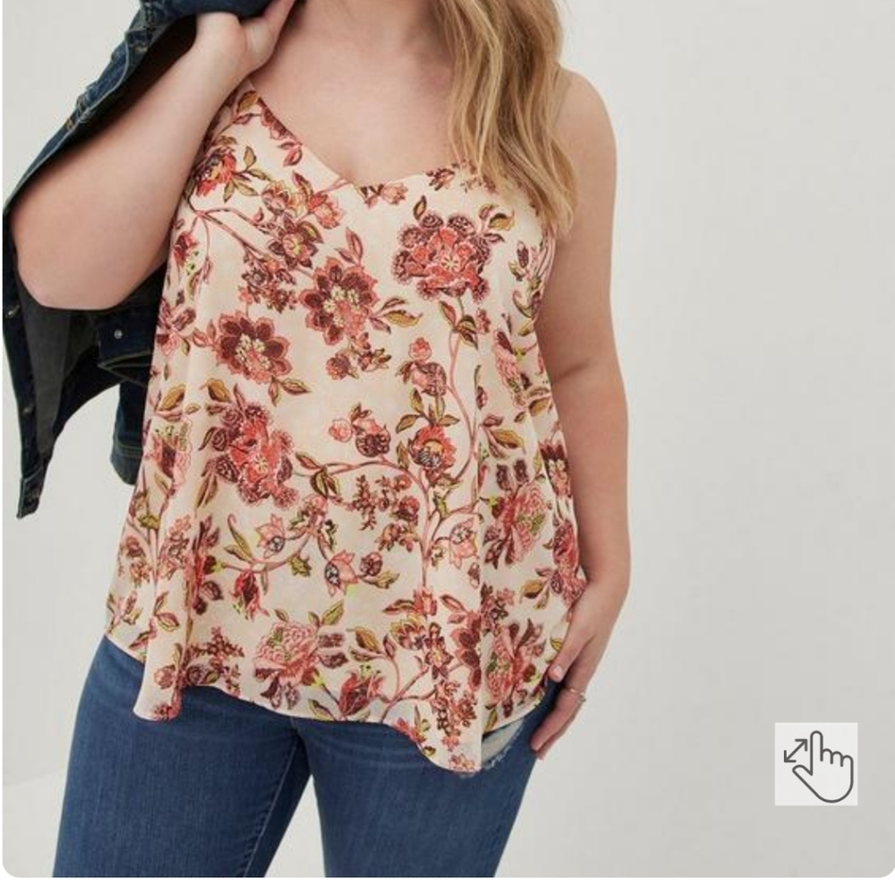 Torrid Sophie Chiffon Swing Cami Size 1